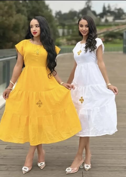 Simply Designed Dress|Classic Habesha Kemis|Modern Style|New Fashion